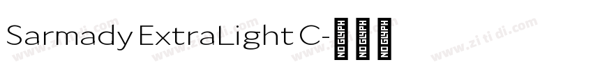 Sarmady ExtraLight C字体转换